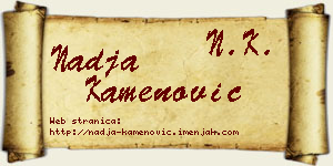 Nadja Kamenović vizit kartica
